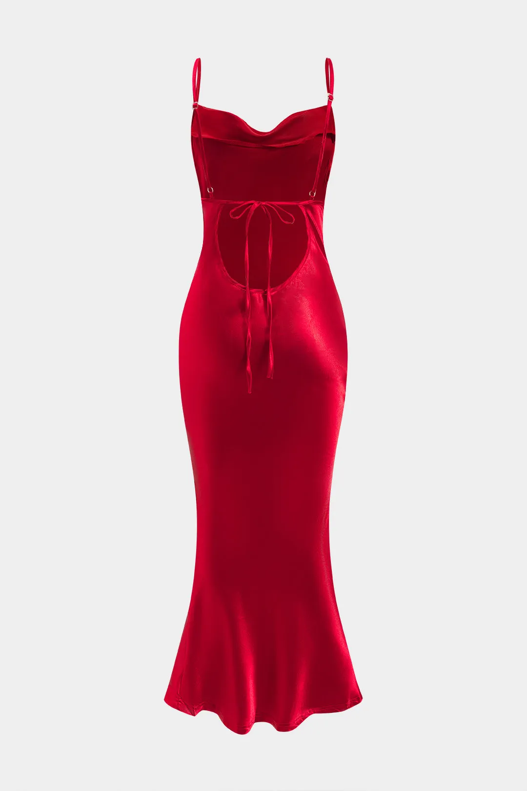 Satin rygfri slip midi kjole sold by Micas product image thumbnail 2