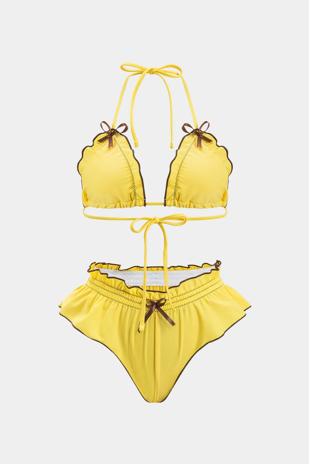 Ruffle Ruched Bikini Set sold by Micas