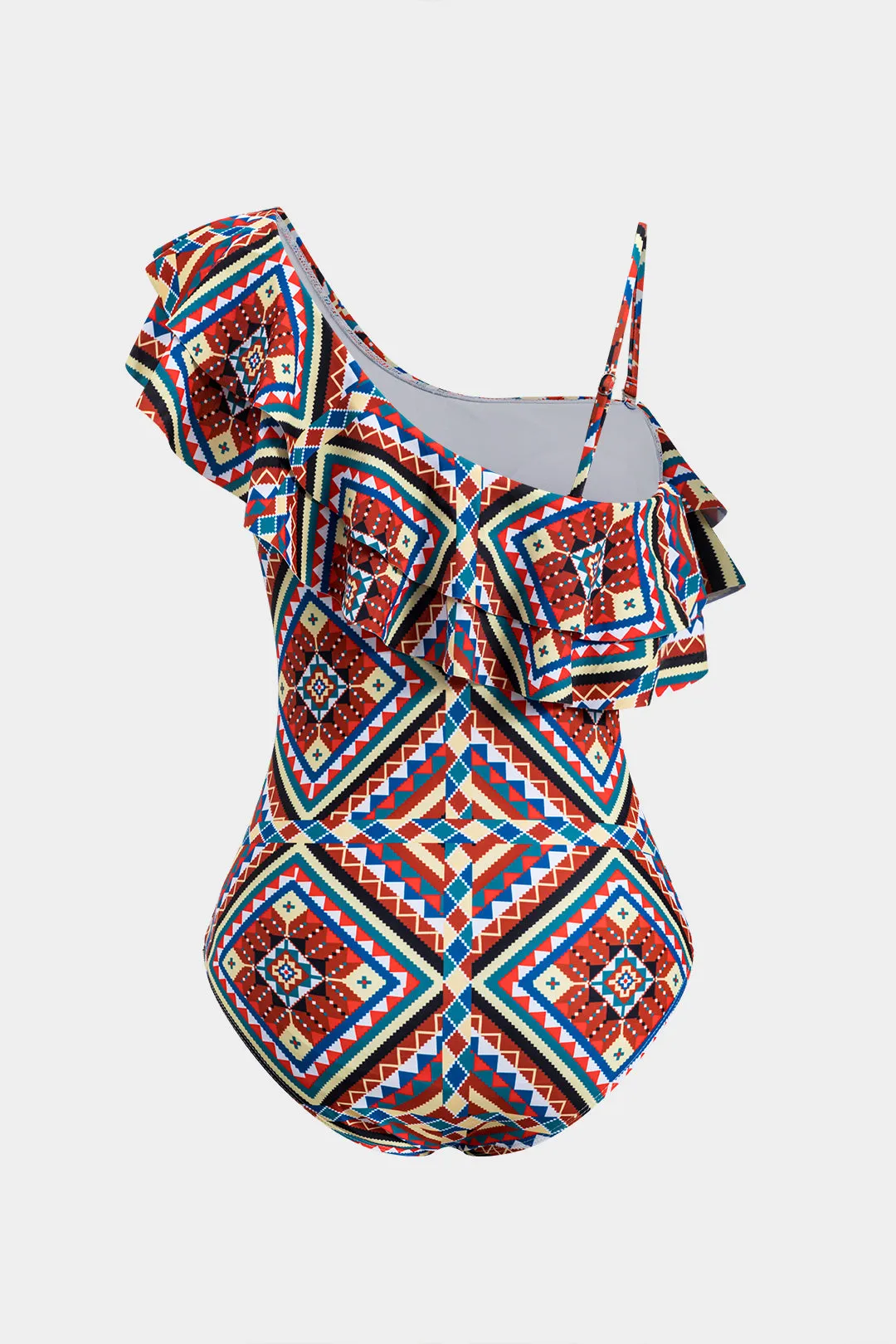 Geometrisk print chiffon ruffle badetøj sæt sold by Micas product image thumbnail 3