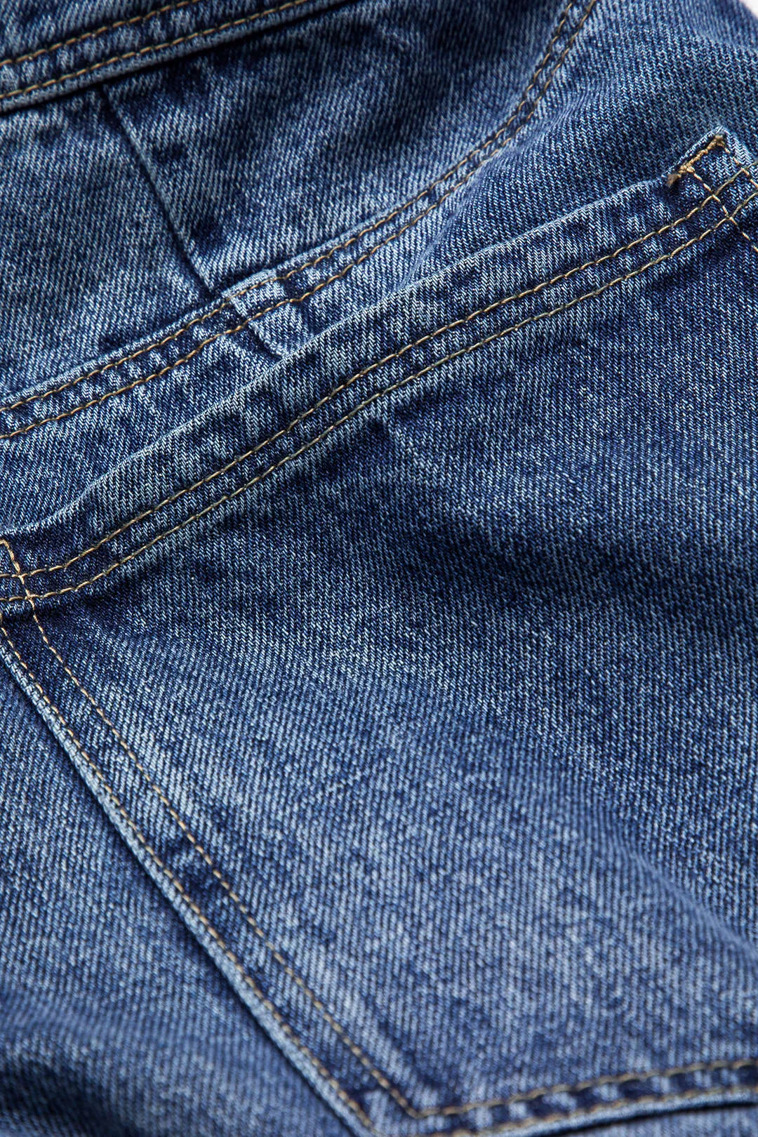 Denim knap lomme kortærmet jumpsuit sold by Micas product image thumbnail 5