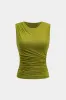 Tank top og ruched twist knude nederdel sæt sold by Micas