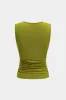 Tank top og ruched twist knude nederdel sæt sold by Micas