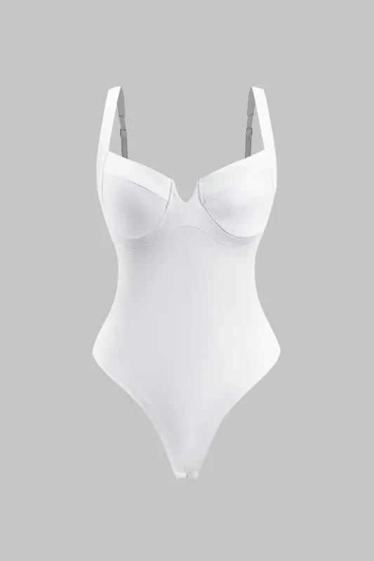 Solid bustier ærmeløs bodysuit sold by Micas