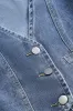 Denim -knap vest sold by Micas