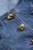 Denim -knap Bustier firkantet halsafgrøde top sold by Micas