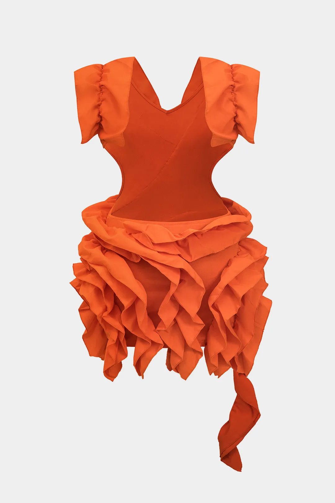 Plus størrelse flæser rygfri udskåret ærmeløs mini kjole sold by Micas product image thumbnail 2