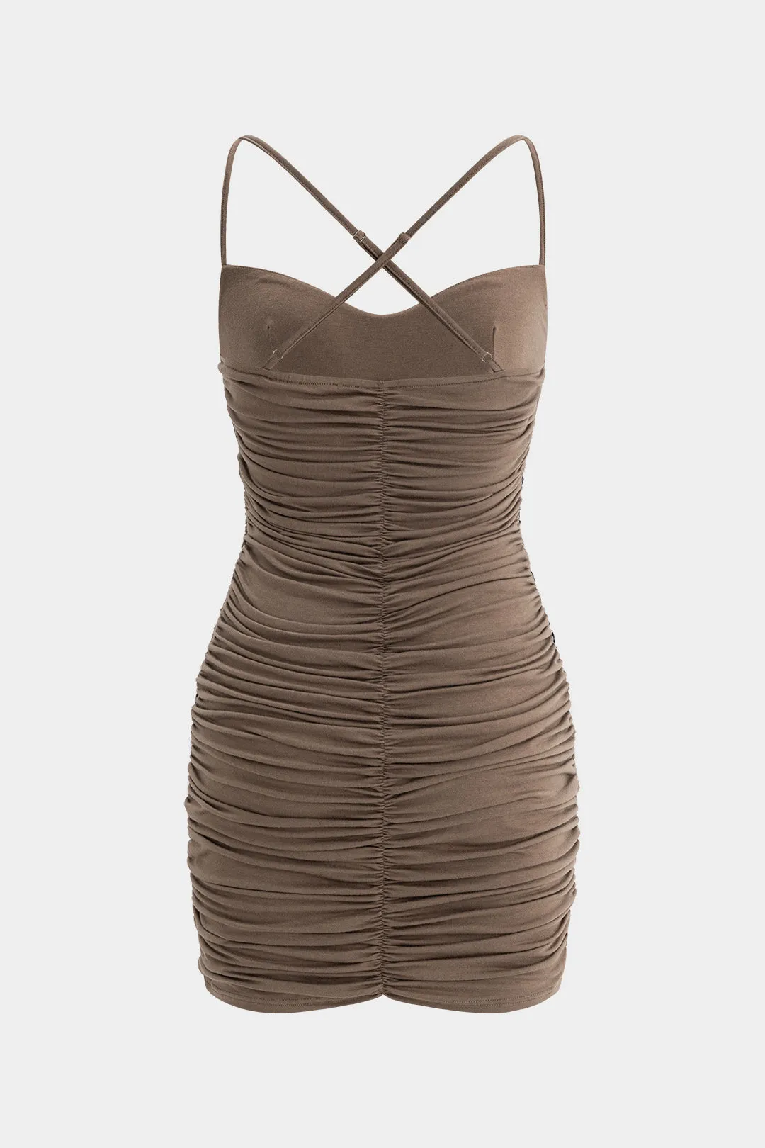Ruched Slip Hollow Out Sleeveless Mini Dress sold by Micas product image thumbnail 2