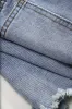 Denim høj talje perlerede shorts sold by Micas