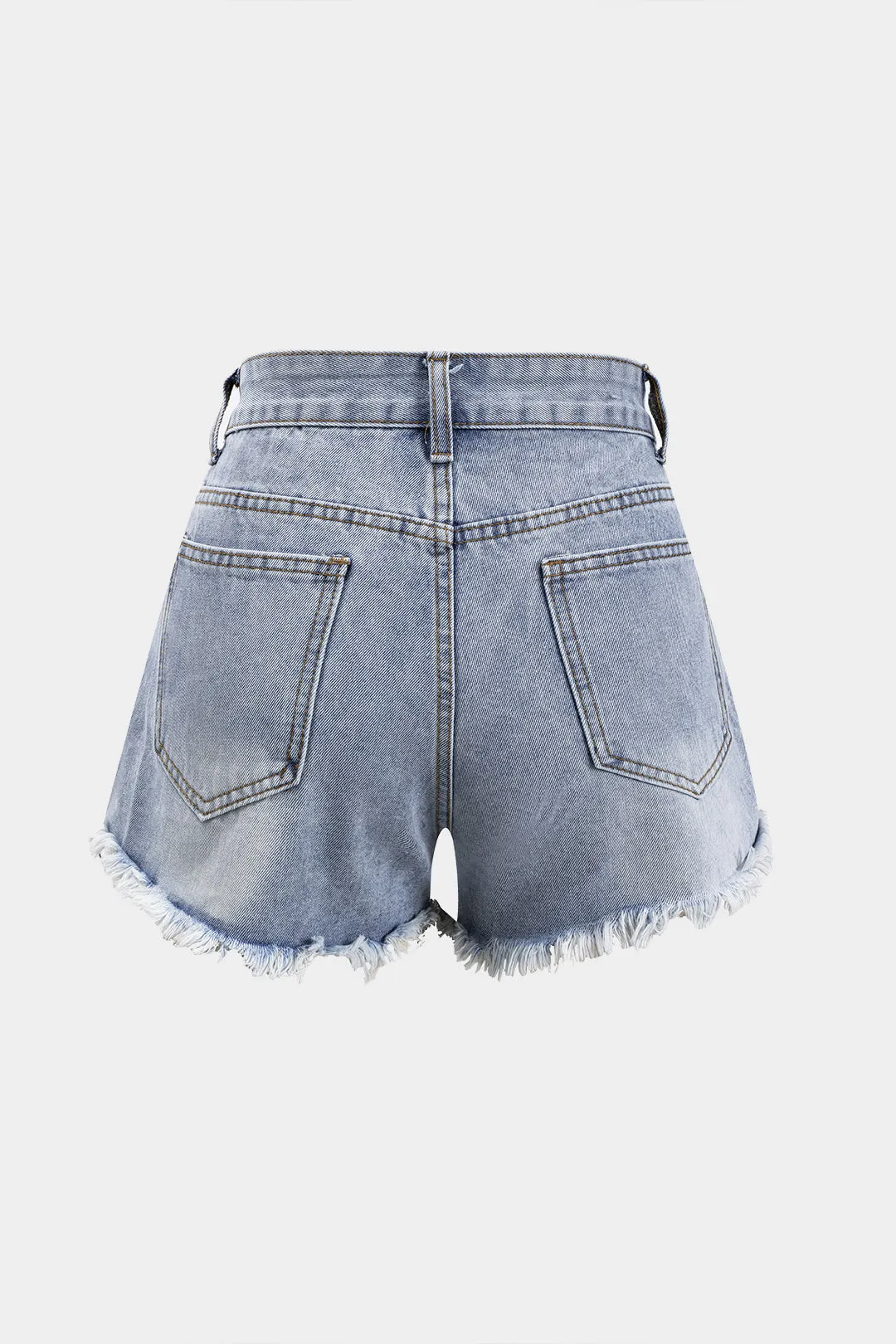 Denim høj talje perlerede shorts sold by Micas product image thumbnail 2