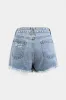 Denim vaskede knaplommehorts sold by Micas