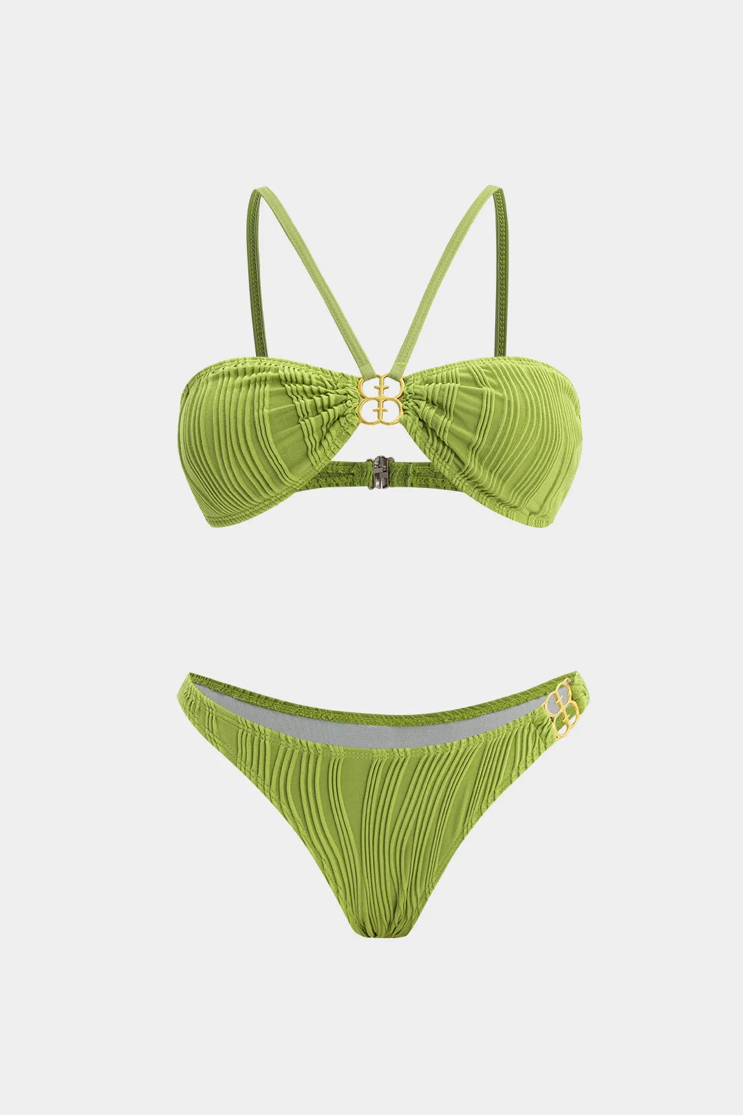 Metal Buckle Bikini Set sold by Micas