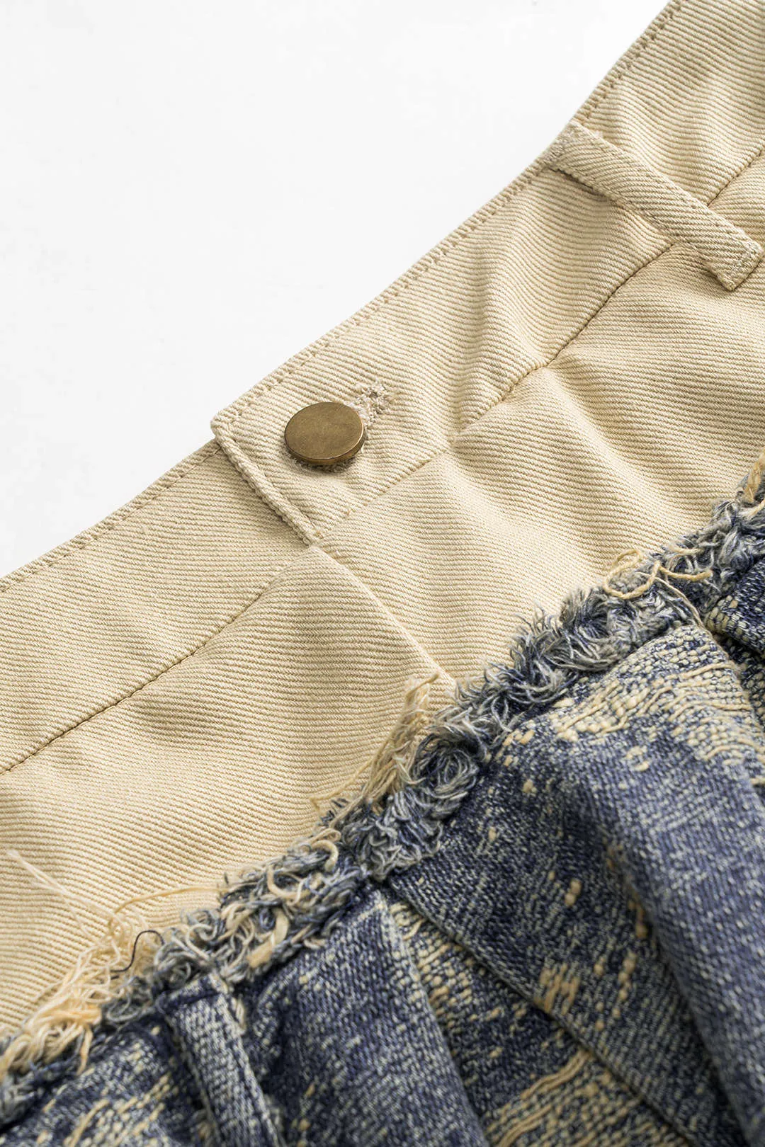 Denim mesh patchwork nederdel sold by Micas product image thumbnail 3