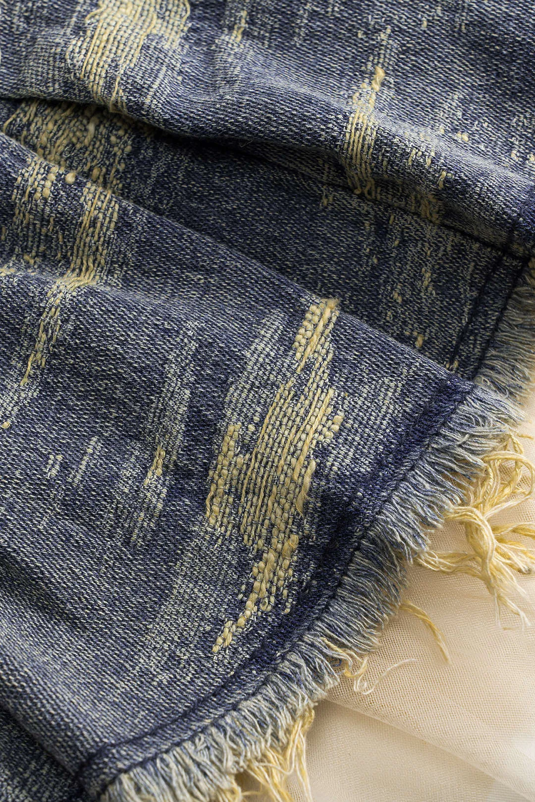 Denim mesh patchwork nederdel sold by Micas product image thumbnail 5