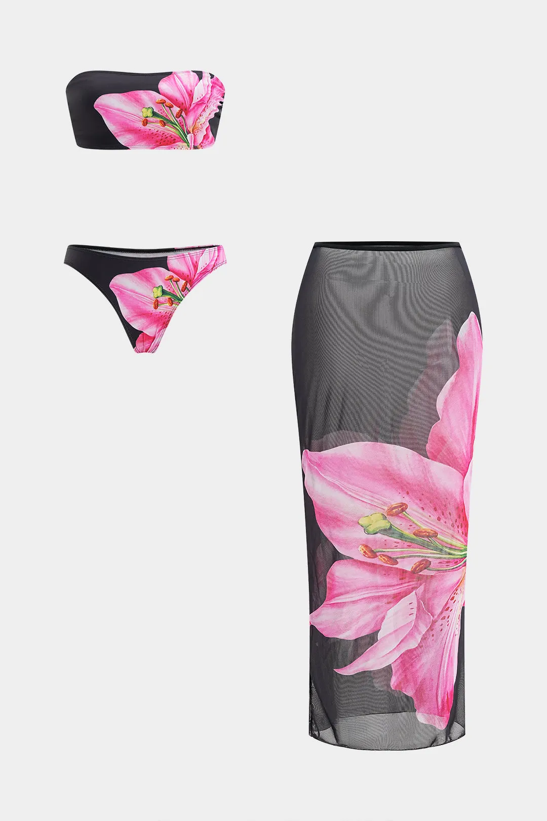 Blomsterprint bikini sæt med dækning op sold by Micas