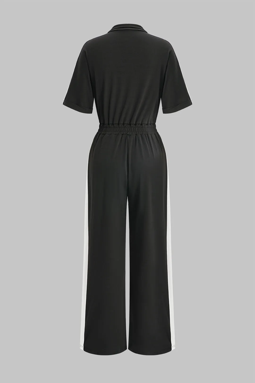 Patchwork lynlås kortærmet jumpsuit sold by Micas product image thumbnail 2