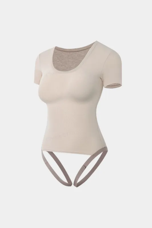 Patchwork kortærmet bodysuit sold by Micas