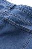 Denim Frayed Patchwork Mini Skirt sold by Micas