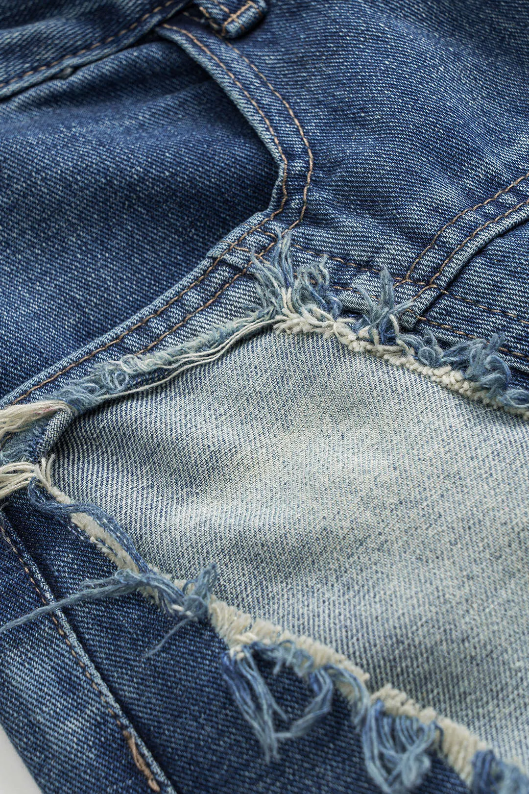 Denim rippede brede ben jeans sold by Micas product image thumbnail 3