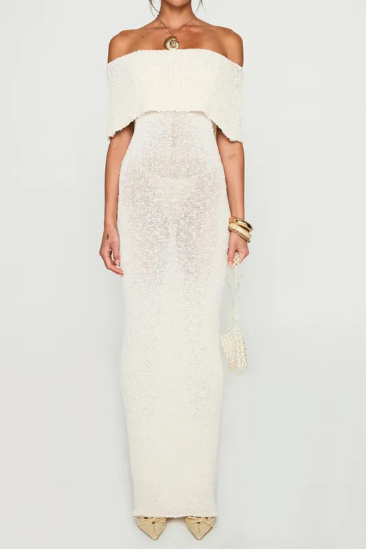 Strapless Sleeveless Maxi Dress sold by Micas