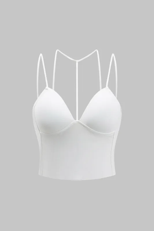 Solid bustier slip cami top sold by Micas