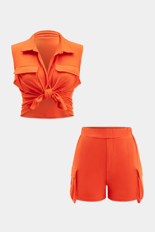 Pocket Top og Cargo Shorts sæt sold by Micas