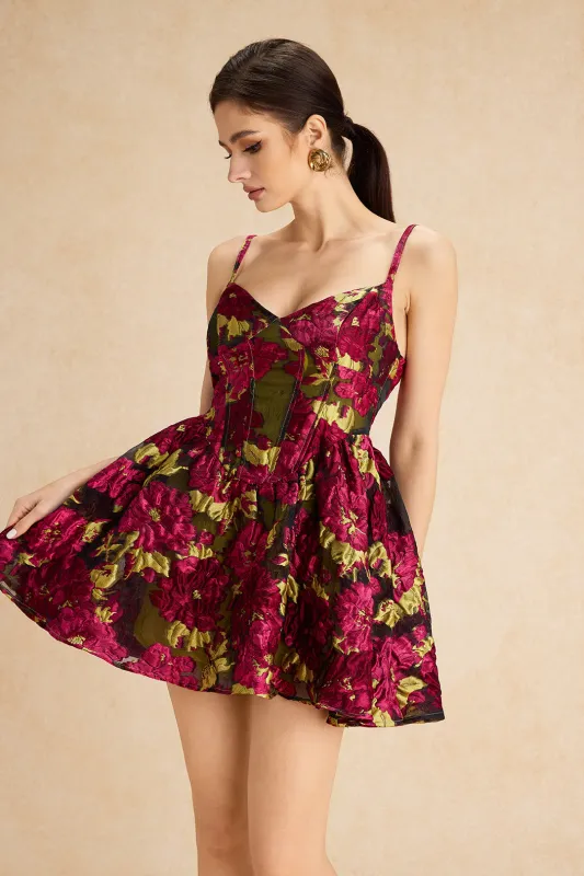 Jacquard slip ærmeløs mini kjole sold by Micas