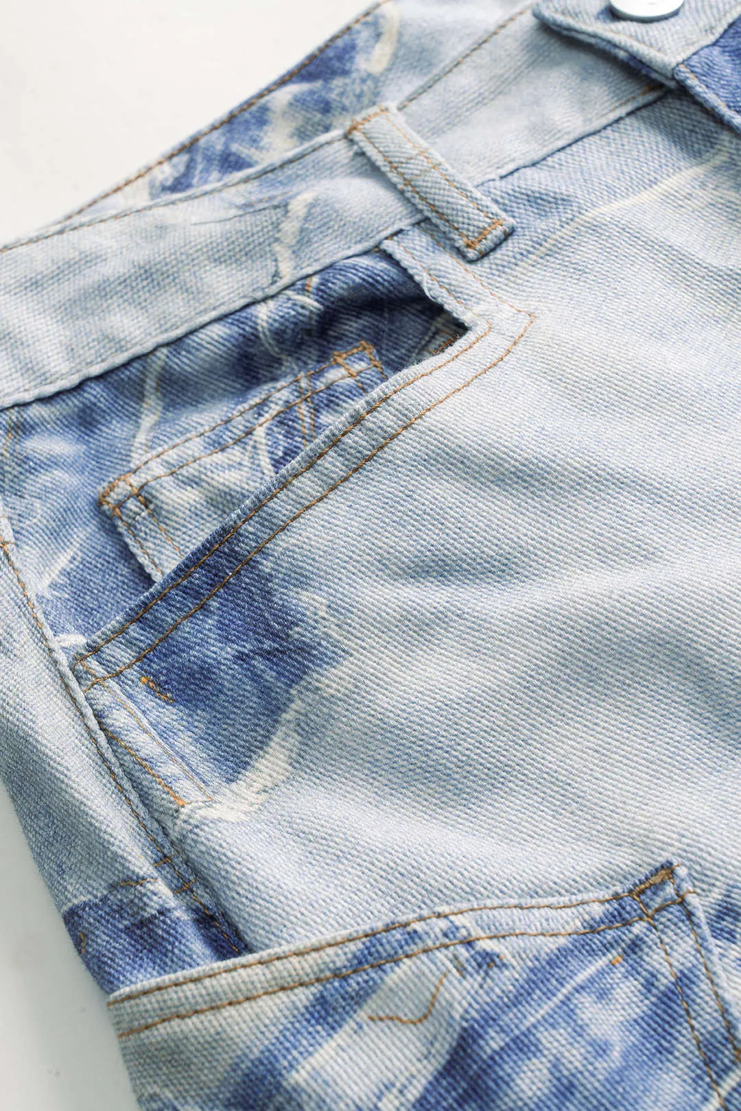 Denim trykte brede ben jeans sold by Micas product image thumbnail 3