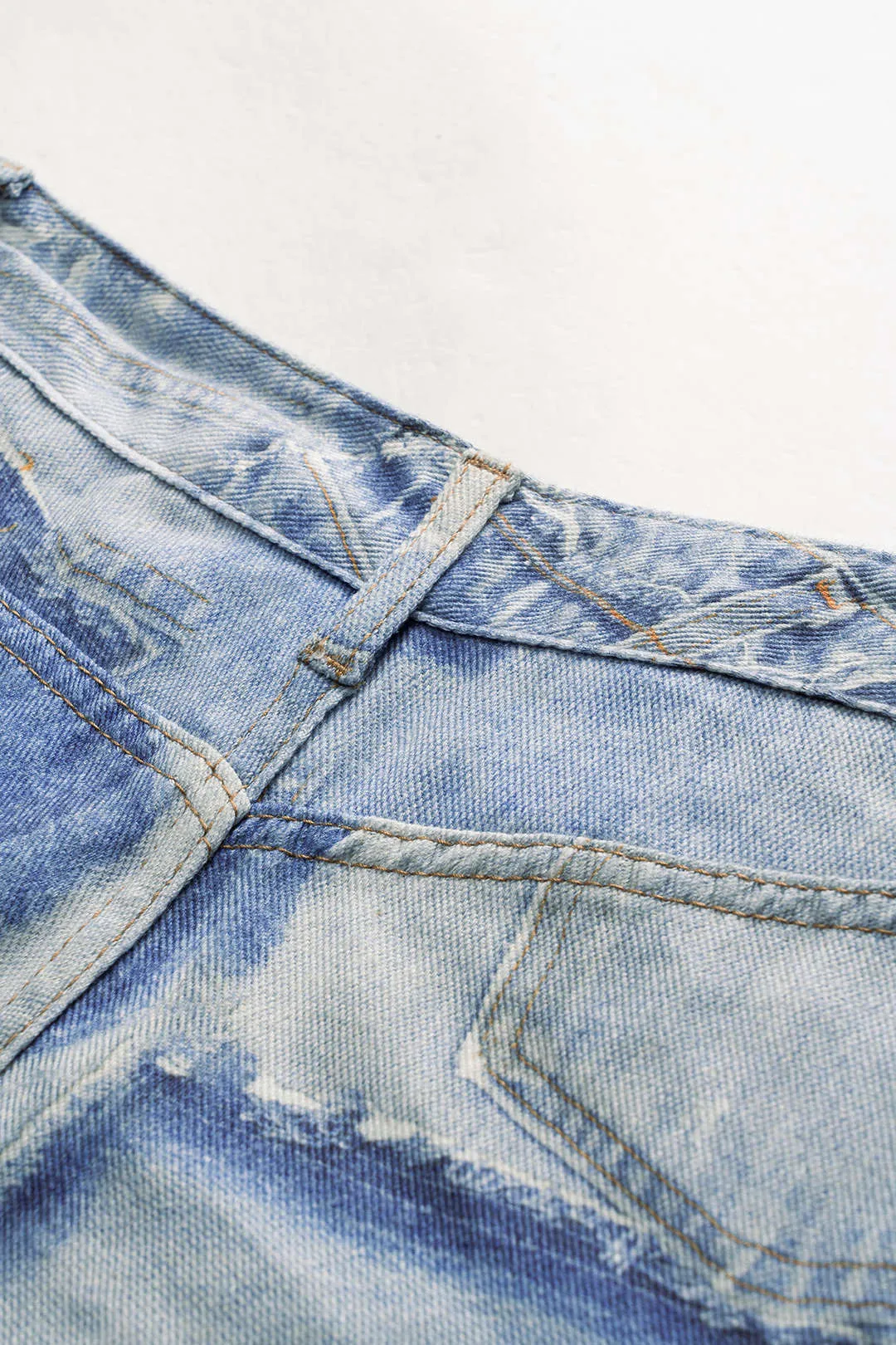 Denim trykte brede ben jeans sold by Micas product image thumbnail 4