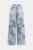 Denim trykte brede ben jeans sold by Micas