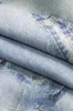 Denim trykte brede ben jeans sold by Micas