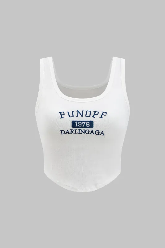 Brev Embroidery Tank Top sold by Micas