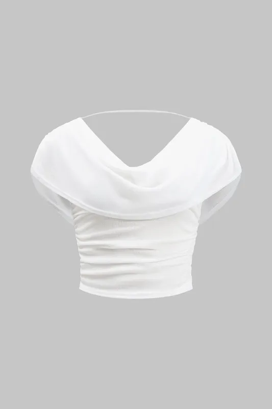 Solid Ruched Tank Top sold by Micas