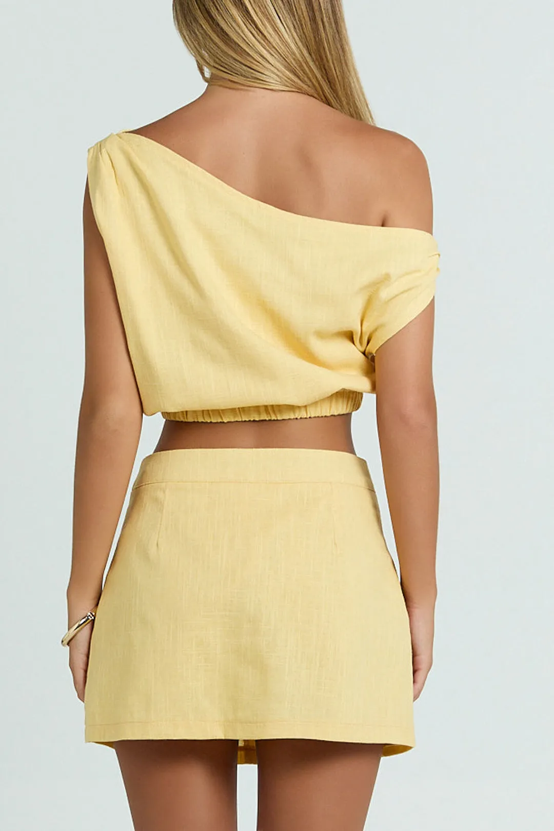 Linned asymmetrisk top og nederdel sæt sold by Micas product image thumbnail 2