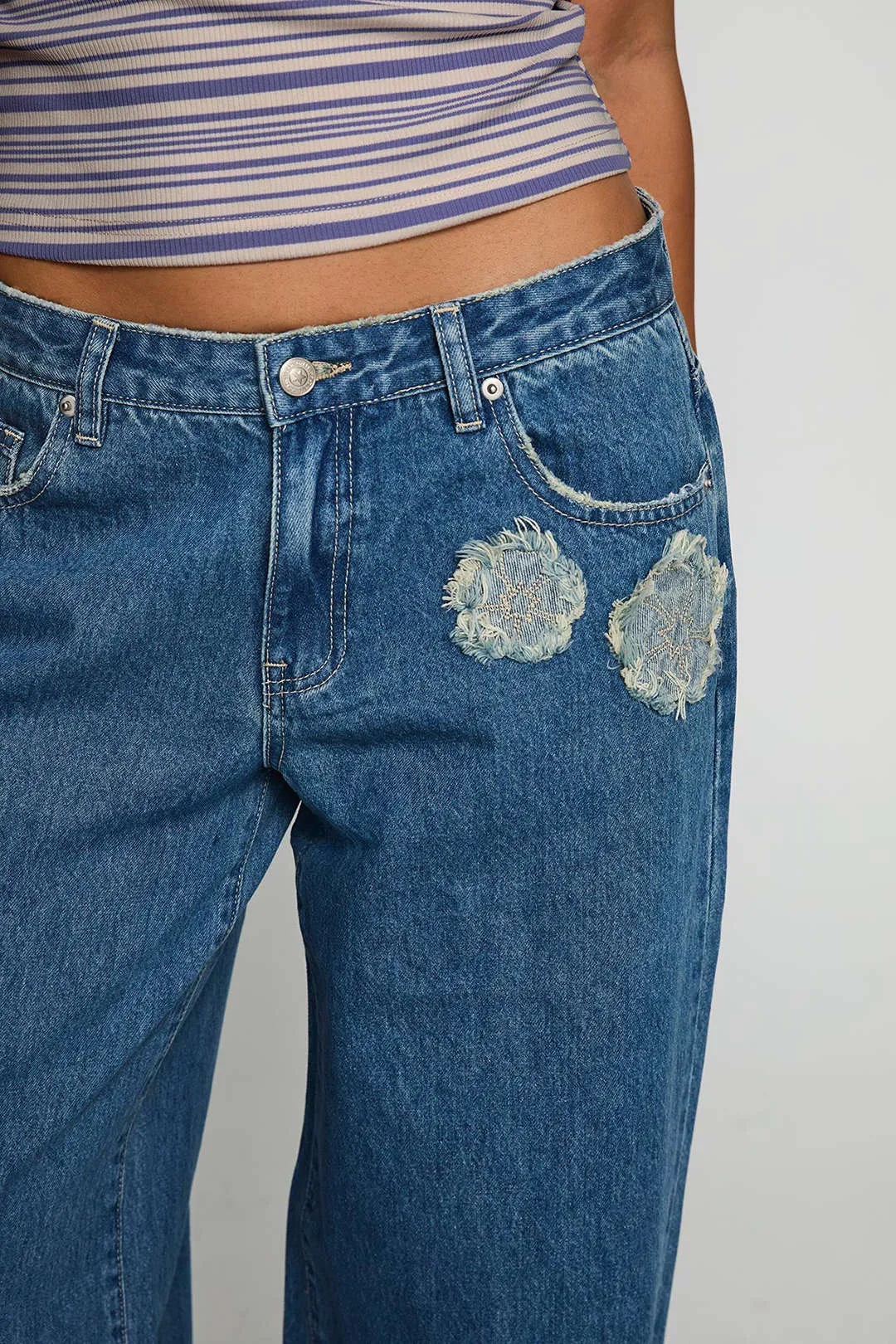 Denim patchwork lige ben jeans sold by Micas product image thumbnail 3