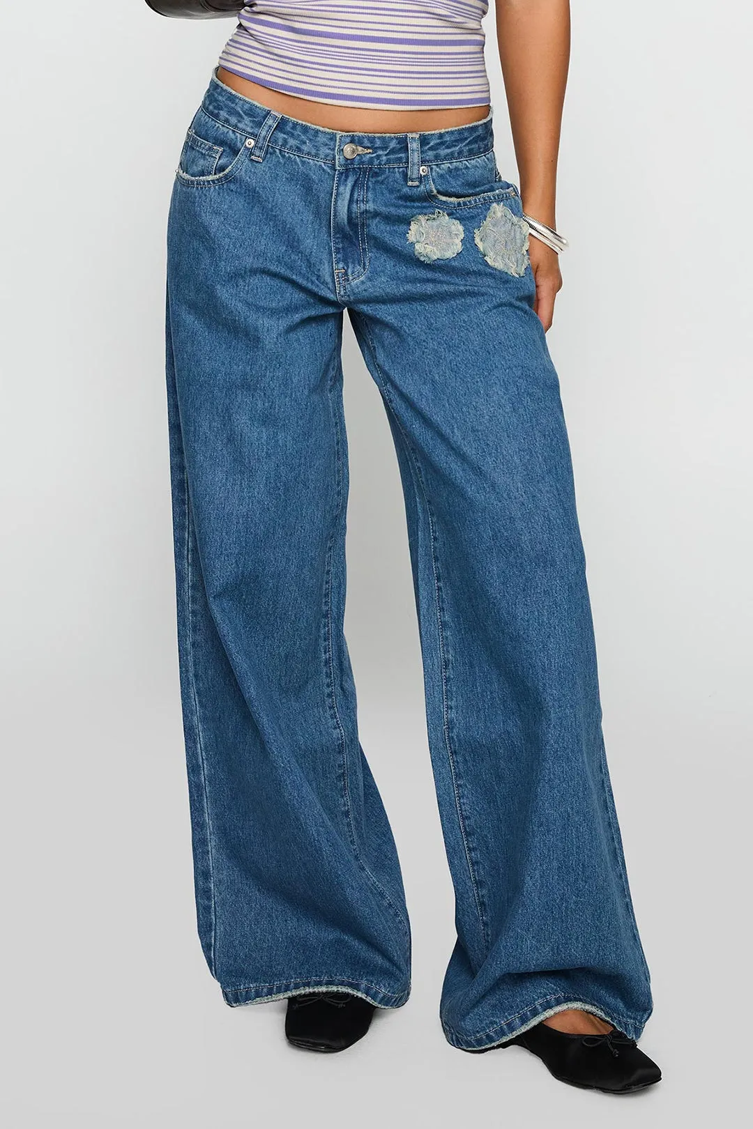 Denim patchwork lige ben jeans sold by Micas