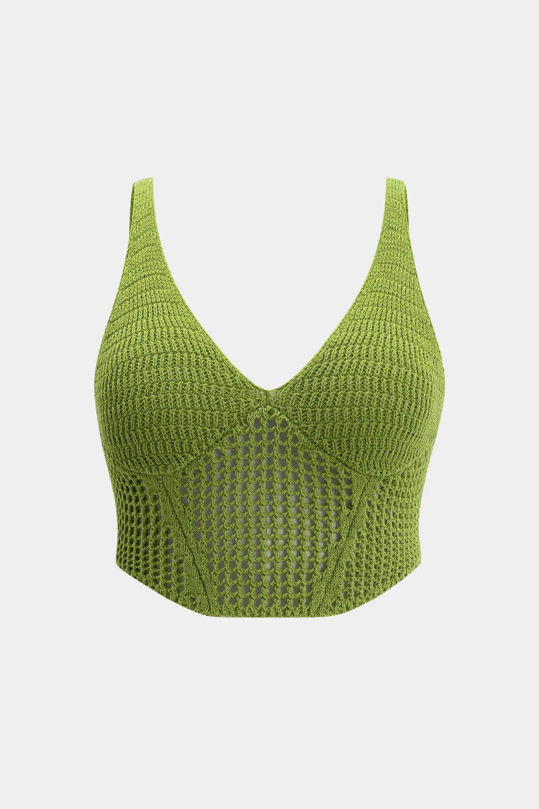 Plus størrelse strikbånd tilbage tank top sold by Micas