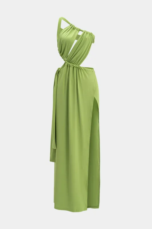 En skulder udskåret ærmeløs maxi kjole sold by Micas