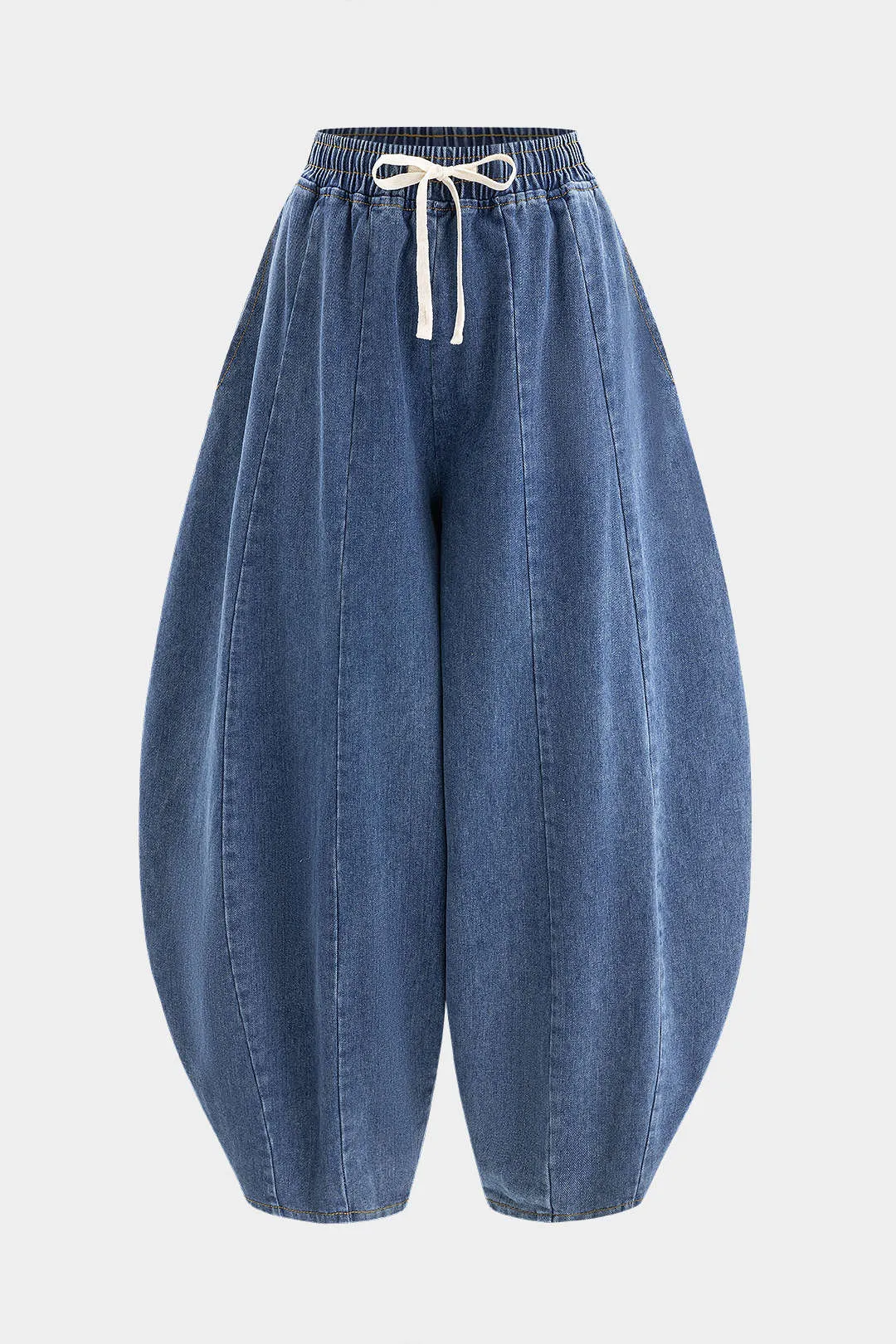 Denim brede benlanterne jeans sold by Micas