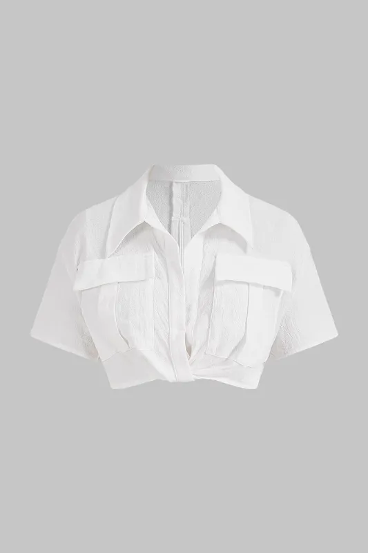 Drej knude kortærmet skjorte sold by Micas