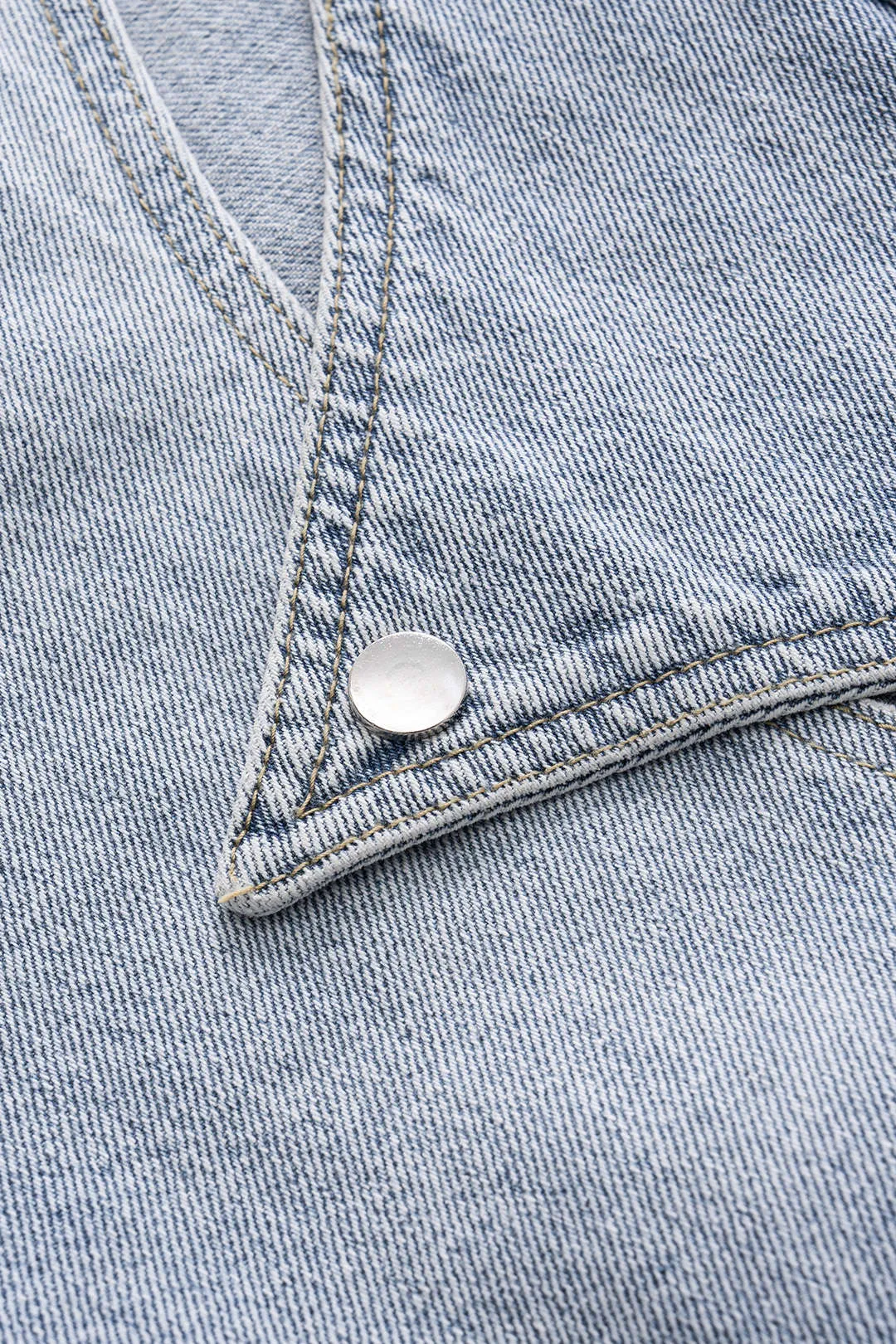 Denim udskåret brede ben jeans sold by Micas product image thumbnail 3