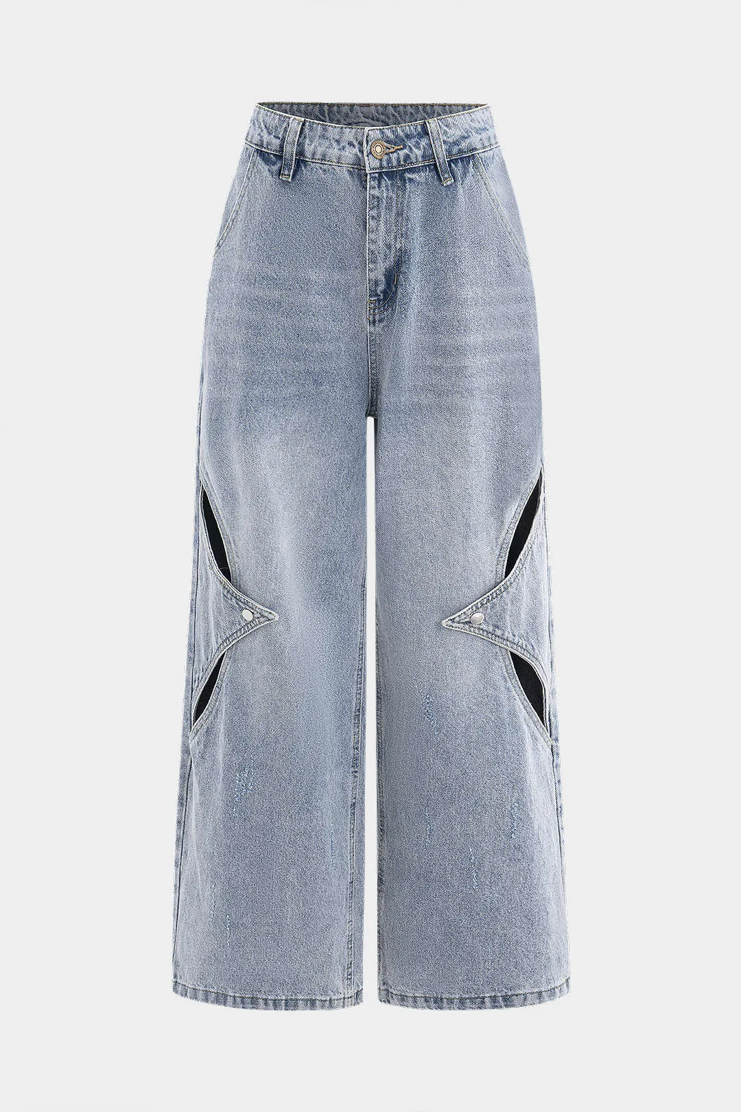 Denim udskåret brede ben jeans sold by Micas