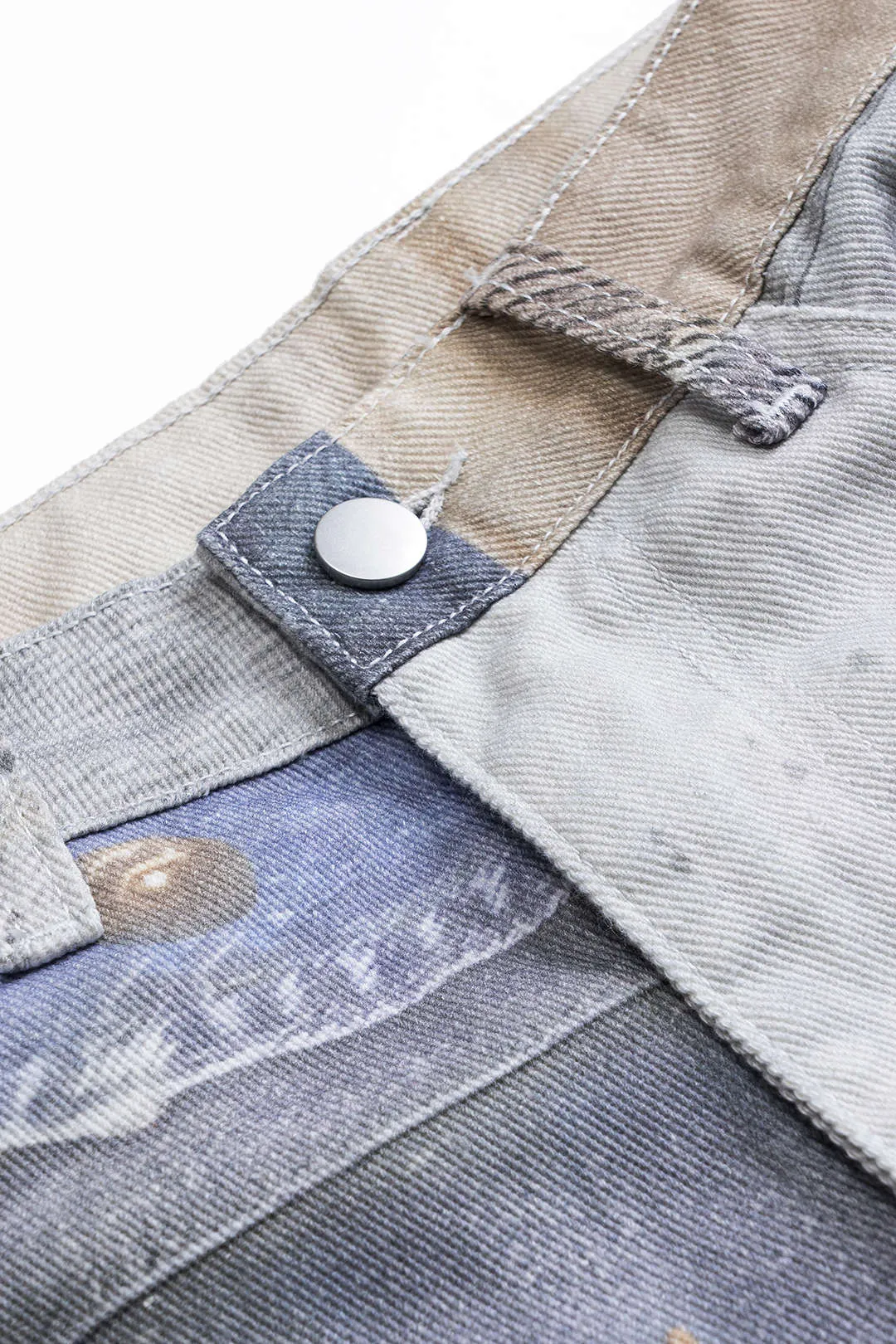 Abstrakt print denim jeans sold by Micas product image thumbnail 3