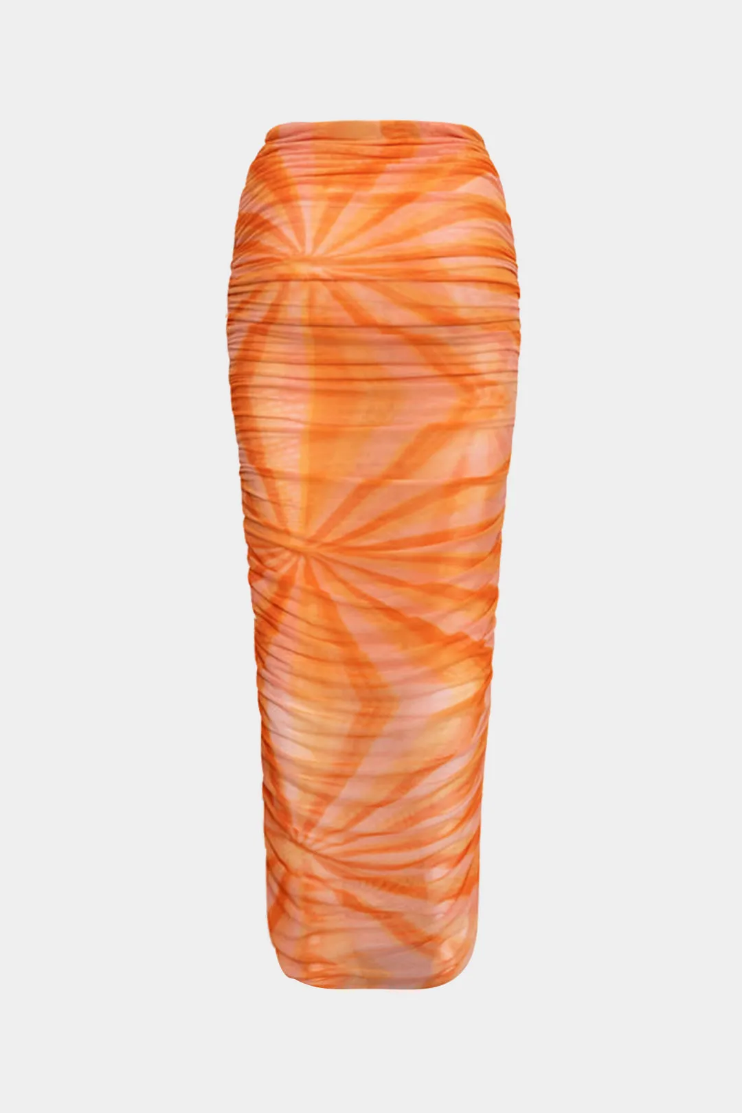 Kontrastprint Mesh Ruched nederdel sold by Micas product image thumbnail 2