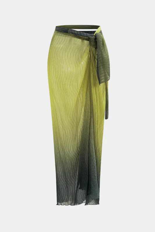 Ombre print binding nederdel sold by Micas
