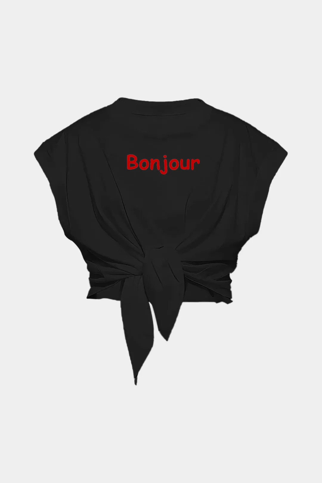 Plus størrelse brevprint slips front rund hals t-shirt sold by Micas product image thumbnail 5