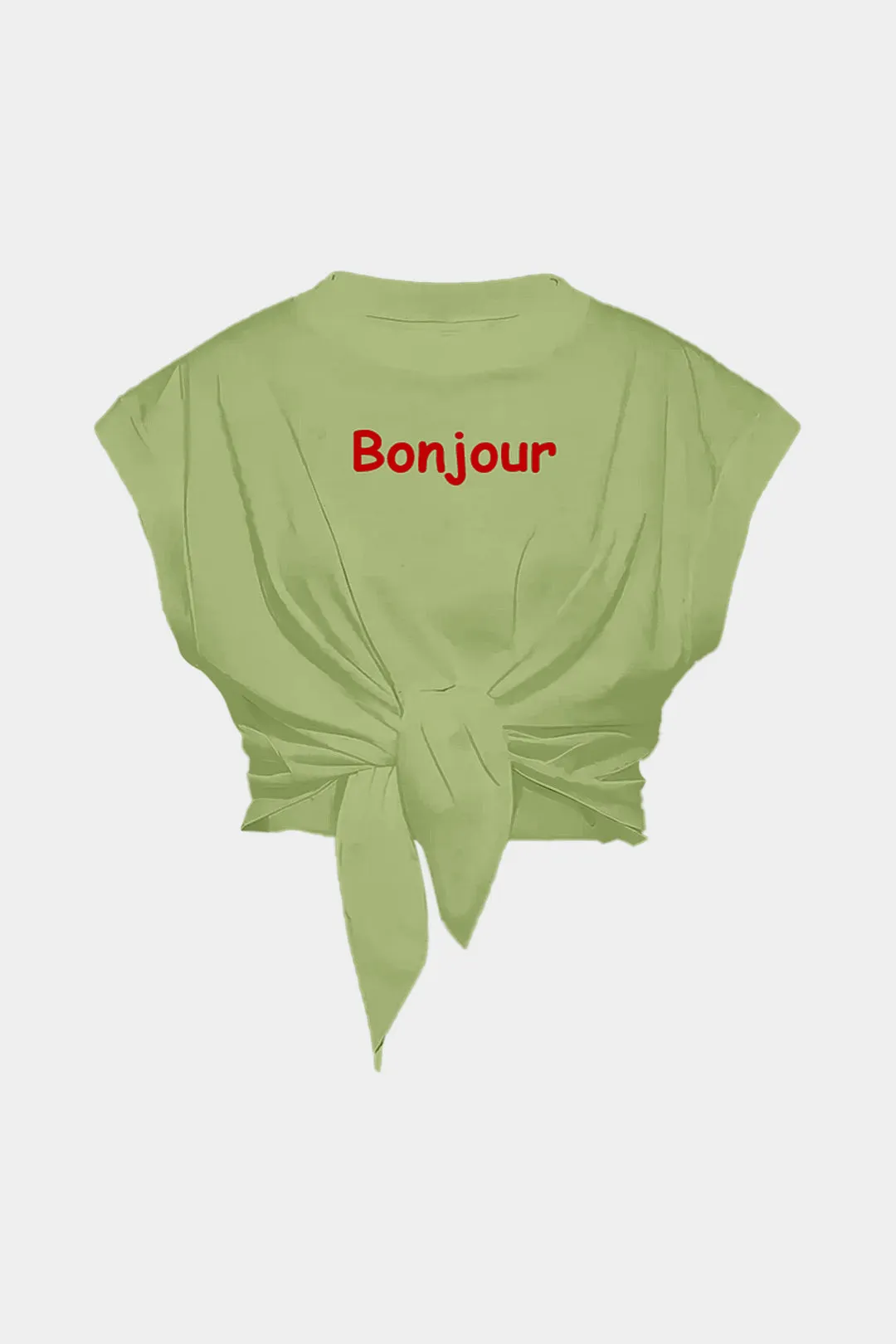 Plus størrelse brevprint slips front rund hals t-shirt sold by Micas product image thumbnail 3