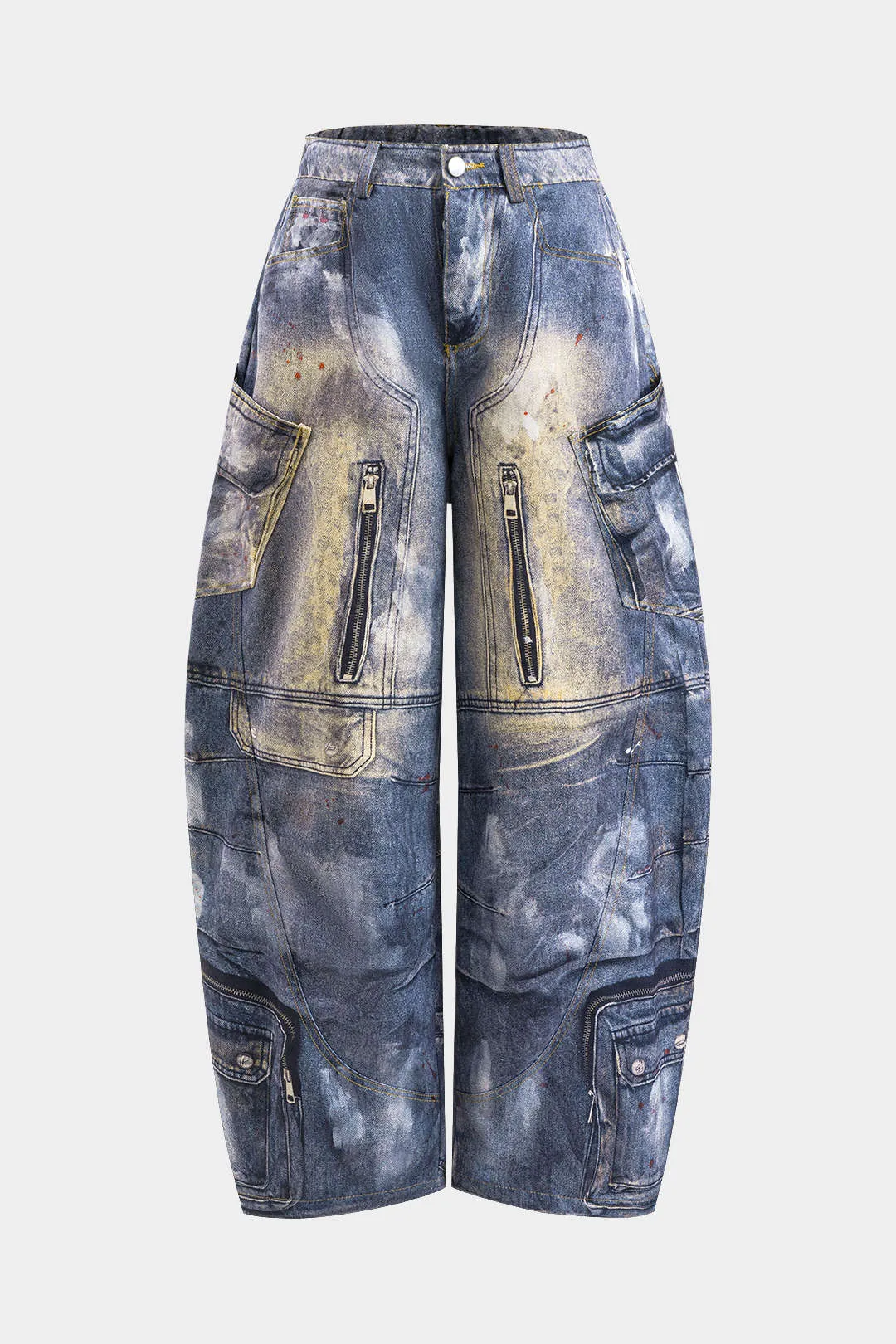 Abstract print lomme tønde bukser sold by Micas product image thumbnail 2