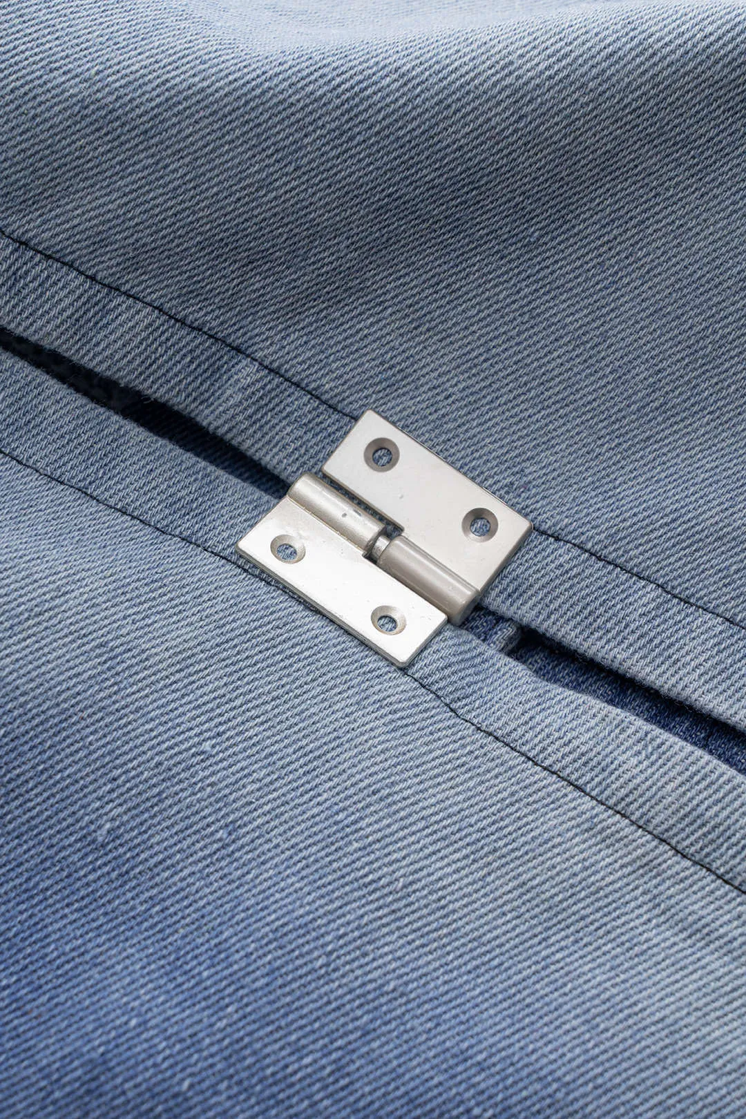 Denim metallisk knap patchwork vest sold by Micas product image thumbnail 4