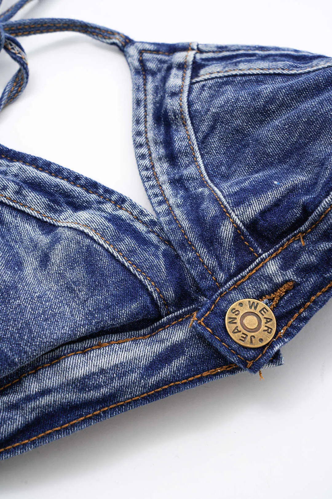 Denim tie knude bikini sæt sold by Micas product image thumbnail 3