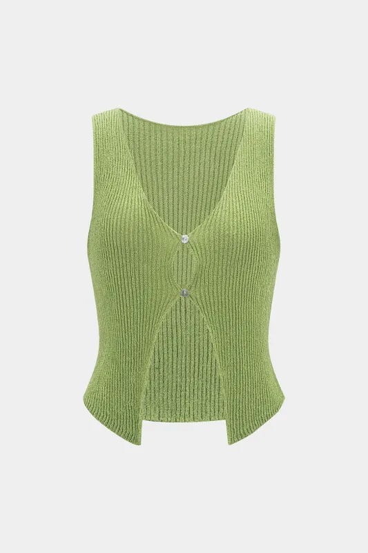 Solid strik tank top sold by Micas